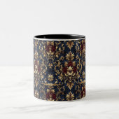 Gilded Baroque Floral Wirbel Zweifarbige Tasse (Mittel)