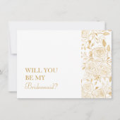 GILDED Blogs werden Sie meine Bridesmaid Card sein Einladung (Vorderseite)
