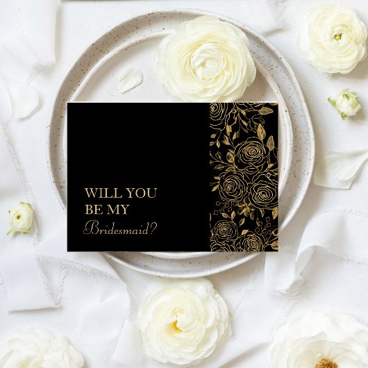 GILDED Blogs werden Sie meine Bridesmaid Card sein Einladung