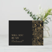 GILDED Blogs werden Sie meine Bridesmaid Card sein Einladung (Stehend Vorderseite)