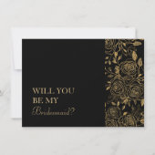 GILDED Blogs werden Sie meine Bridesmaid Card sein Einladung (Vorderseite)