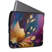 Gilded Bloom – Abstract Floral Composition Laptopschutzhülle (Vorne Rechts)