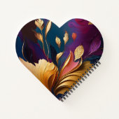 Gilded Bloom – Abstract Floral Composition Notizblock (Rückseite)