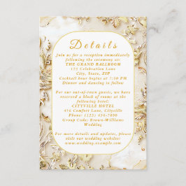 Gilded Bloom Classic Wedding Card Begleitkarte
