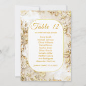 Gilded Bloom Classic Wedding Card Einladung (Rückseite)
