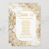Gilded Bloom Classic Wedding Card Einladung (Vorne/Hinten)