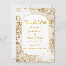 Gilded Bloom Classic Wedding speichert die Datumsk