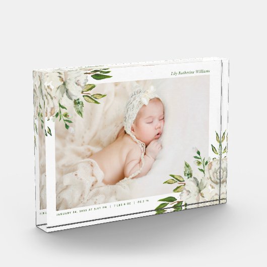 Gilded Blooms Baby Foto Keepake (Links)