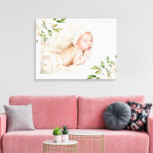 Gilded Blooms Baby Foto Keepake Leinwanddruck (Insitu (Wohnzimmer))