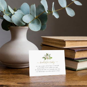 Gilded Blooms Baby Showcard Reservierungskarte Begleitkarte