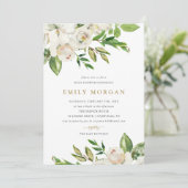 Gilded Blooms Baby Shower Einladung (Stehend Vorderseite)