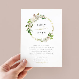 Gilded Blooms Blumenkraut Einladung zur Hochzeit