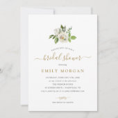Gilded Blooms Bridal Dusche Einladung (Vorderseite)