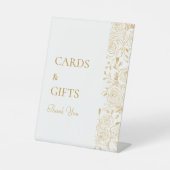 GILDED Blooms Card & Giftzeichen Sockelschild (Vorderseite)