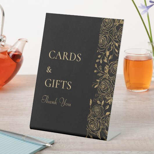 GILDED Blooms Card & Giftzeichen Sockelschild (In Situ)