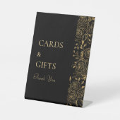 GILDED Blooms Card & Giftzeichen Sockelschild (Vorderseite)