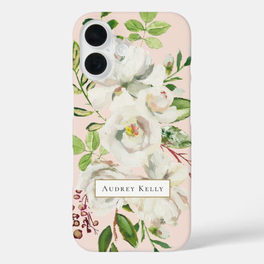 Gilded Blooms Custom Monogram | Blüte Case-Mate iPhone Hülle (Rückseite)