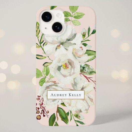 Gilded Blooms Custom Monogram | Blüte Case-Mate iPhone Hülle