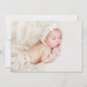 Gilded Blooms Floral Baby Foto Geburtsankündigung Ankündigung (Rückseite)