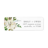 Gilded Blooms Floral Wedding Rücksendeadressen-Auf (Vorne)