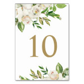 Gilded Blooms Floral Wedding Tischnummern (Vorderseite)