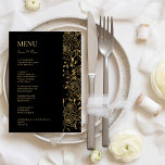 GILDED Blooms Hochzeit Menükarte<br><div class="desc">Made for you!</div>