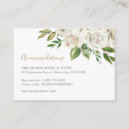 Gilded Blooms Hochzeitsunterkünfte Begleitkarte