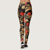 Gilded Blooms: Opulent floral Leggings (Rückseite)