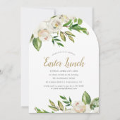 Gilded Blooms Osterlunch Einladung (Vorderseite)