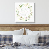 Gilded Blooms Personalisiert Baby Birth Stats Leinwanddruck (Insitu (Schlafzimmer))