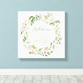 Gilded Blooms Personalisiert Baby Birth Stats Leinwanddruck (Insitu (Holzboden))