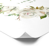 Gilded Blooms Personalisiert Baby Birth Stats Poster (Ecke)