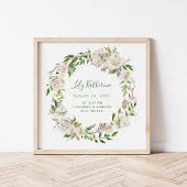 Gilded Blooms Personalisiert Baby Birth Stats Poster