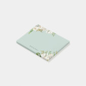 Gilded Blooms Personalisiert Mit Monogramm Post-it Klebezettel (angewinkelt)