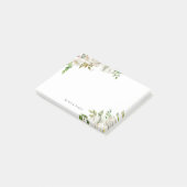 Gilded Blooms Personalisiert Mit Monogramm Post-it Klebezettel (angewinkelt)