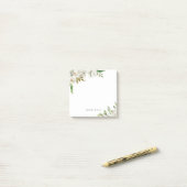 Gilded Blooms Personalisiert Mit Monogramm Post-it Klebezettel (Auf Schreibtisch)