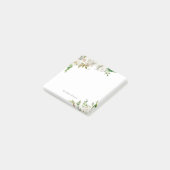 Gilded Blooms Personalisiert Mit Monogramm Post-it Klebezettel (angewinkelt)