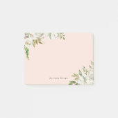 Gilded Blooms Personalisiert Mit Monogramm Post-it Klebezettel (Vorderseite)