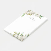 Gilded Blooms Personalisiert Mit Monogramm Post-it Klebezettel (angewinkelt)