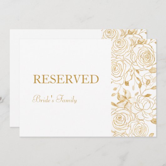 GILDED Blooms vorbehaltenes Zeichen (Vorne/Hinten)