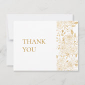 GILDED Blooms Wedding Dankeschön Card Dankeskarte (Vorderseite)