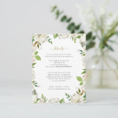 Gilded Blooms Wedding Details Begleitkarte (Stehend Vorderseite)