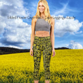Gilded Blume Cage Black Capri Leggings