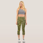 Gilded Blume Cage Black Capri Leggings (Vorderseite)