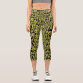 Gilded Blume Cage Black Capri Leggings (Vorderseite)
