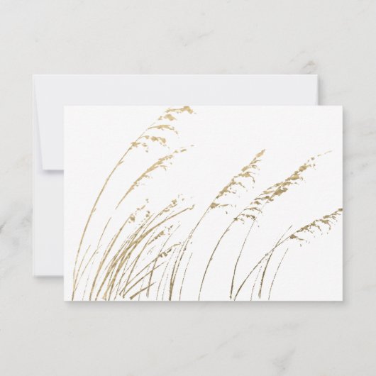 Gilded Boho Bloral Herbst Hochzeitskarten RSVP (Rückseite)