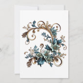 Gilded Botanical Border Sweet 16 Einladung (Rückseite)