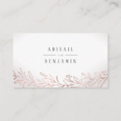 Gilded Botanical Wedding Website Beilage Karte (Rückseite)