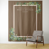 Gilded Brown Greenerity Brautparty Foto Hintergrun Wandteppich (Beispiel)