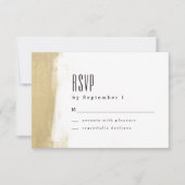 Gilded Brush Wedding RSVP Card (Vorderseite)